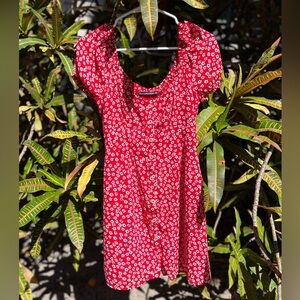 Abercrombie Red Flower Dress